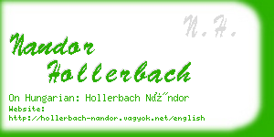 nandor hollerbach business card